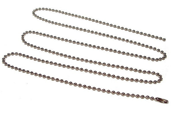 30" Beaded Metal Neck Chain