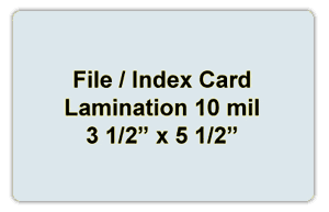 File Card Size Laminating Pouches