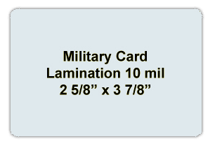 Military Size Laminating Pouches